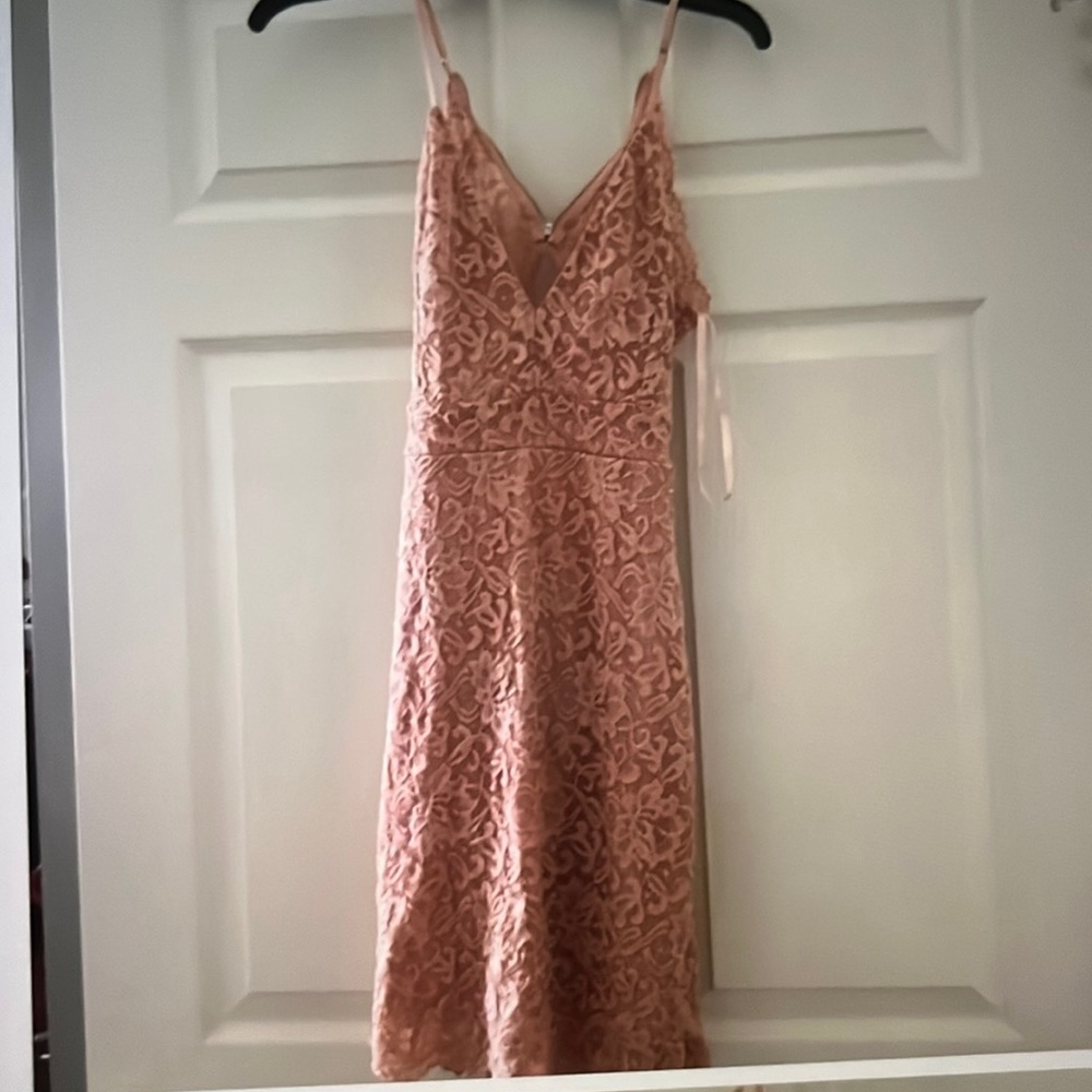 Baby pink lace dress